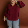 Soho Sophisticate Shift Top in Merlot Curves Image 1