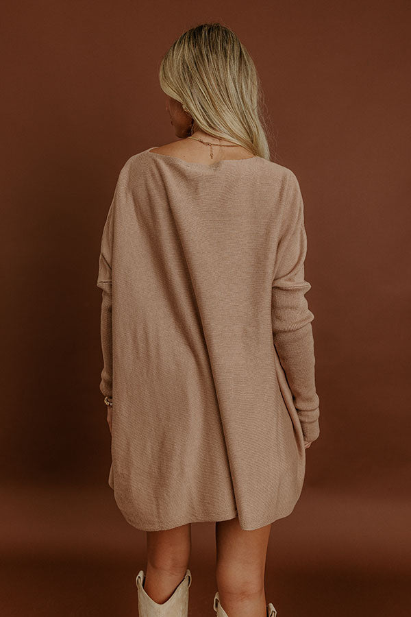 Simply Cozy Knit Sweater Top in Iced Mocha Image 5