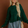 Trailside Bliss Knit Sweater in Hunter Green Image 1