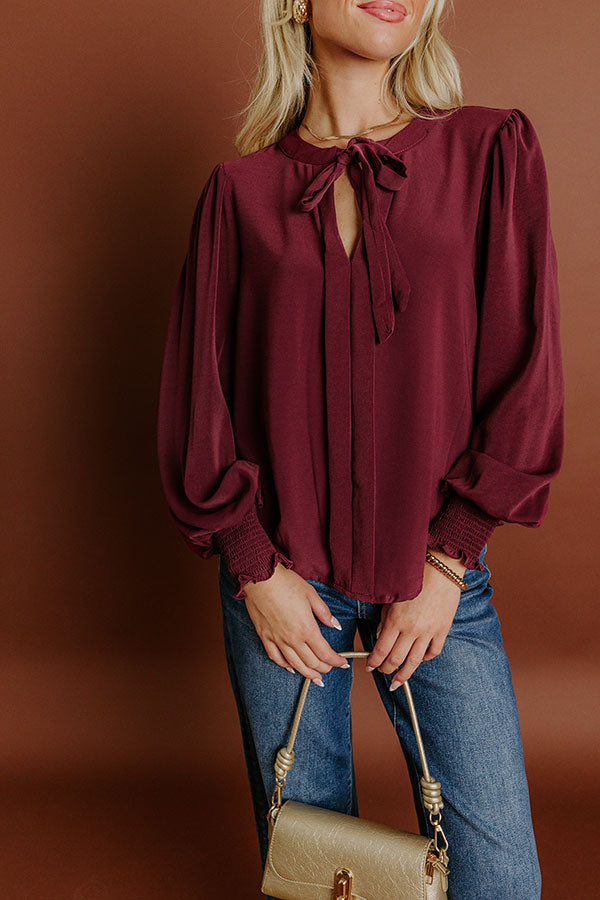 Soho Sophisticate Shift Top in Merlot Image 1