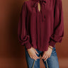 Soho Sophisticate Shift Top in Merlot Image 1
