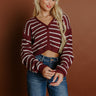 Sweet Stripes Knit Crop Cardigan Image 1