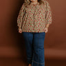 Falling Leaves Floral Corduroy Top Curves Image 1