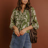 Simply Charming Floral Top in Olive Image 1