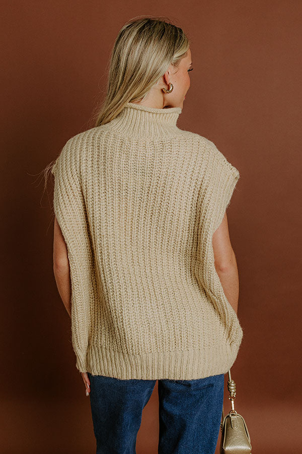 Cozy Mindset Cable Knit Sweater Top Image 4