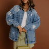 RISEN Starry Oversized Embroidered Denim Jacket Image 1
