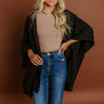 Cuddle Season Knit Cardigan in Black Image 1