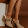 The Dixie Faux Suede Heeled Mule in Iced Latte Image 2