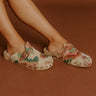 The Toni Floral Tapestry Clogs in Beige Image 1