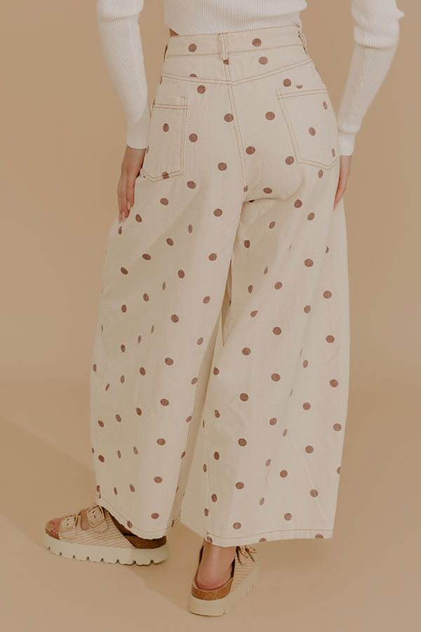 Spotted Around Town High Waist Barrel Leg Jean in Mocha Image - 3