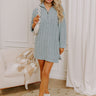 Pumpkin Kisses Cable Knit Sweater Dress in Light Blue Image 1