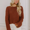 Chic And Cozy Knit Sweater in Chocolate Image 1