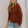 Kind Energy Long Sleeve Tee in Brown Image 1
