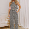 Manhattan Socialite High Waist Houndstooth Woven Pants Image 1