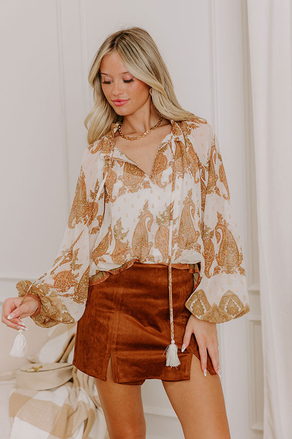 The Catalina High Waist Faux Suede Skort Image 2