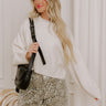 Comfy Chic Knit Crop Sweater Top in Cream Image 1