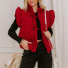 Mountain Top Resort Puffer Vest in Wine Image 1