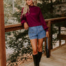 Sweet Energy Knit Top in Merlot Image 1