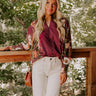 Uptown Poise Floral Top in Wine Image 1