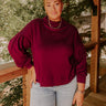 Sweet Energy Knit Top in Merlot Curves Image 1
