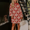 The Deco Dream Knit Mini Dress in Rust Image 1