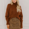 Cozy Reverie Knit Sweater in Chocolate Image 1