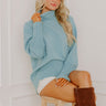 Cozy Reverie Knit Sweater in Sky Blue Image 1