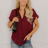 Meant For Martinis Satin Top in Windsor Wine Image 1