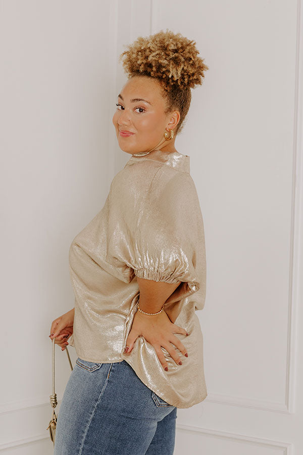 Golden Dream Metallic Top Curves Image - 5