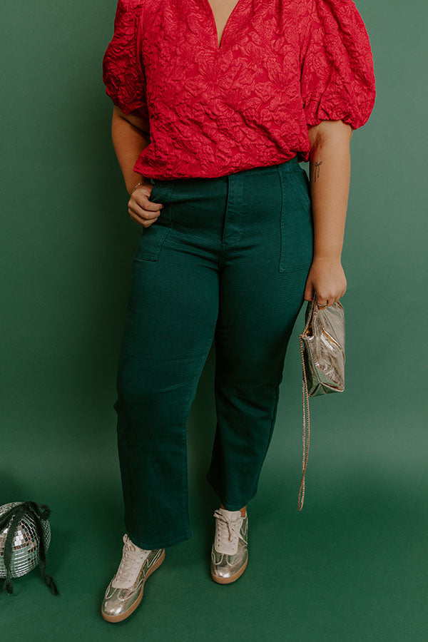 RISE Jolie High Waist Ankle Flare Curves Image - 2