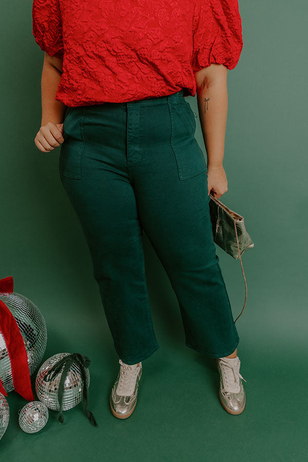 RISE Jolie High Waist Ankle Flare Curves Image - 3