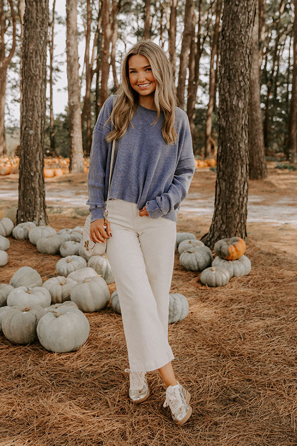 Morning Hike Waffle Knit Top in Riverside Image 3