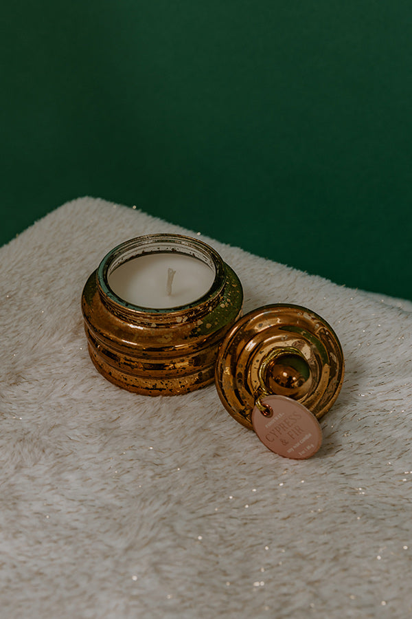 Paddywax Gold Mercury Mini Jar Candle in Cypress and Fir Image - 1