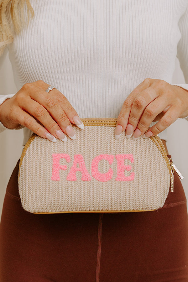 Shiraleah Face Knit Cosmetic Pouch Image - 3