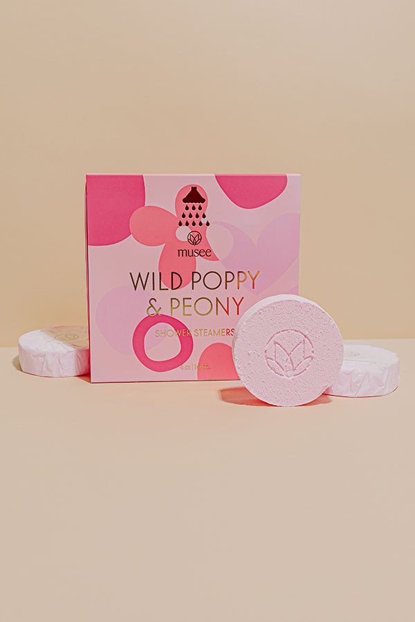 Musee Bath Wild Poppy and Peony Shower Steamers Image - 1