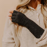 Barefoot Dreams CozyChic Lite Fingerless Gloves in Black Image - 1