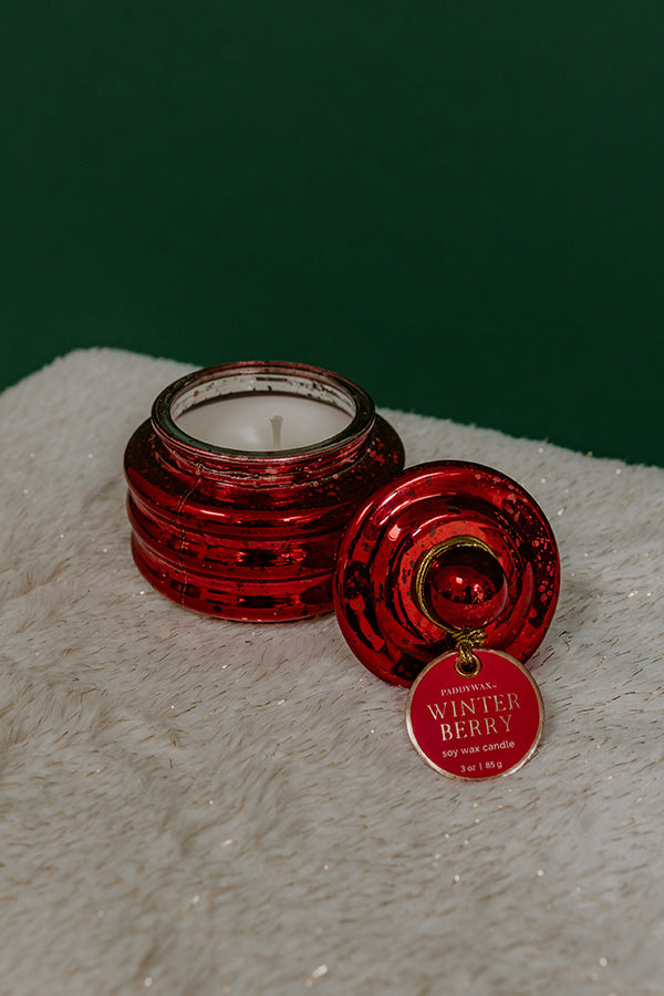 Paddywax Red Mercury Mini Jar Candle in Winter Berry Image - 1