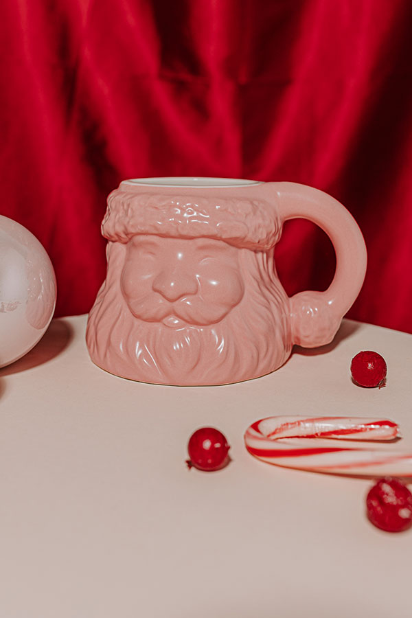 Slant Collections Ceramic Santa Mug in Pink Image - 1