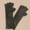 Barefoot Dreams CozyChic Lite Fingerless Gloves in Carbon Image - 1