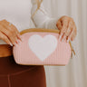 Shiraleah Heart Knit Cosmetic Pouch Image - 1