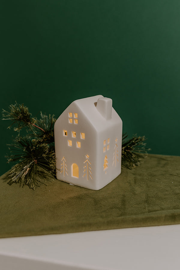 Home For The Holidays Ceramic Light-Up House in Small Image - 1