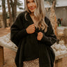 Cuddle Charm Oversized Knit Cardigan in Black Image 1