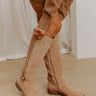 Hay There Faux Suede Knee High Boot in Iced Latte Image 1