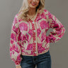Petals And Pinot Floral Knit Cardigan in Pink Image - 1