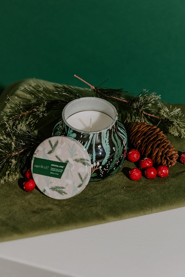 Capri Blue Holiday Pattern Play Petite Candle in Crystal Pine Image - 2