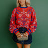 Wishful Weekend Floral Knit Sweater Image - 1