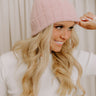 Cozy Feels Ribbed Knit Beanie in Pink Image - 1