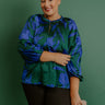 Whispered Floral Satin Top Curves Image - 1