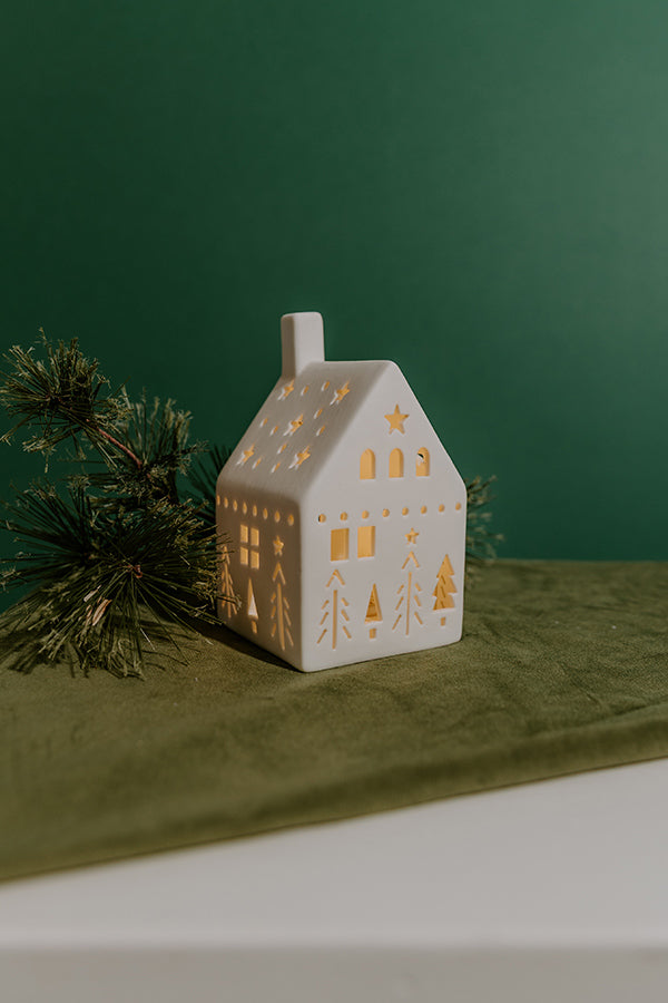 Home For The Holidays Ceramic Light-Up House in Mini Image - 1