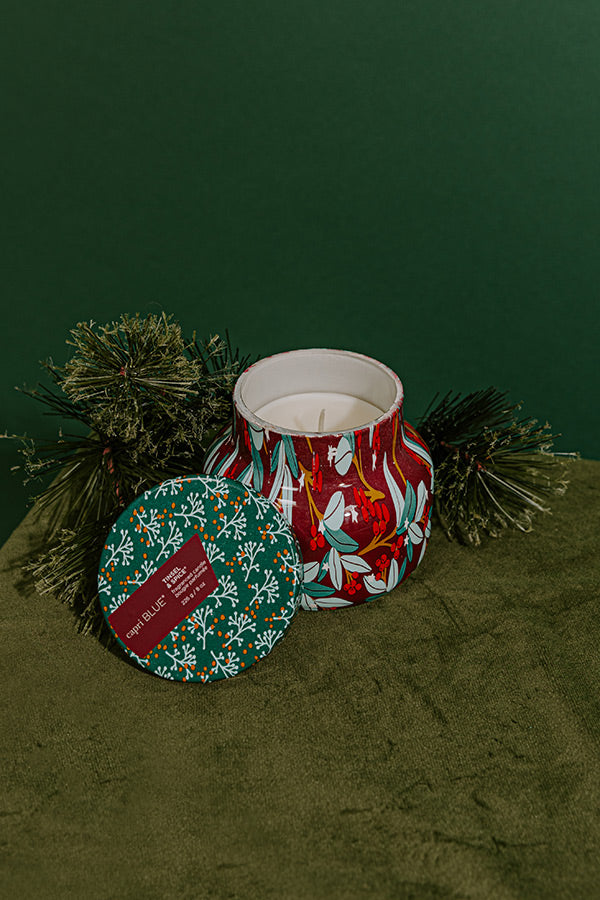 Capri Blue Holiday Pattern Play Petite Candle in Tinsel and Spice Image - 1